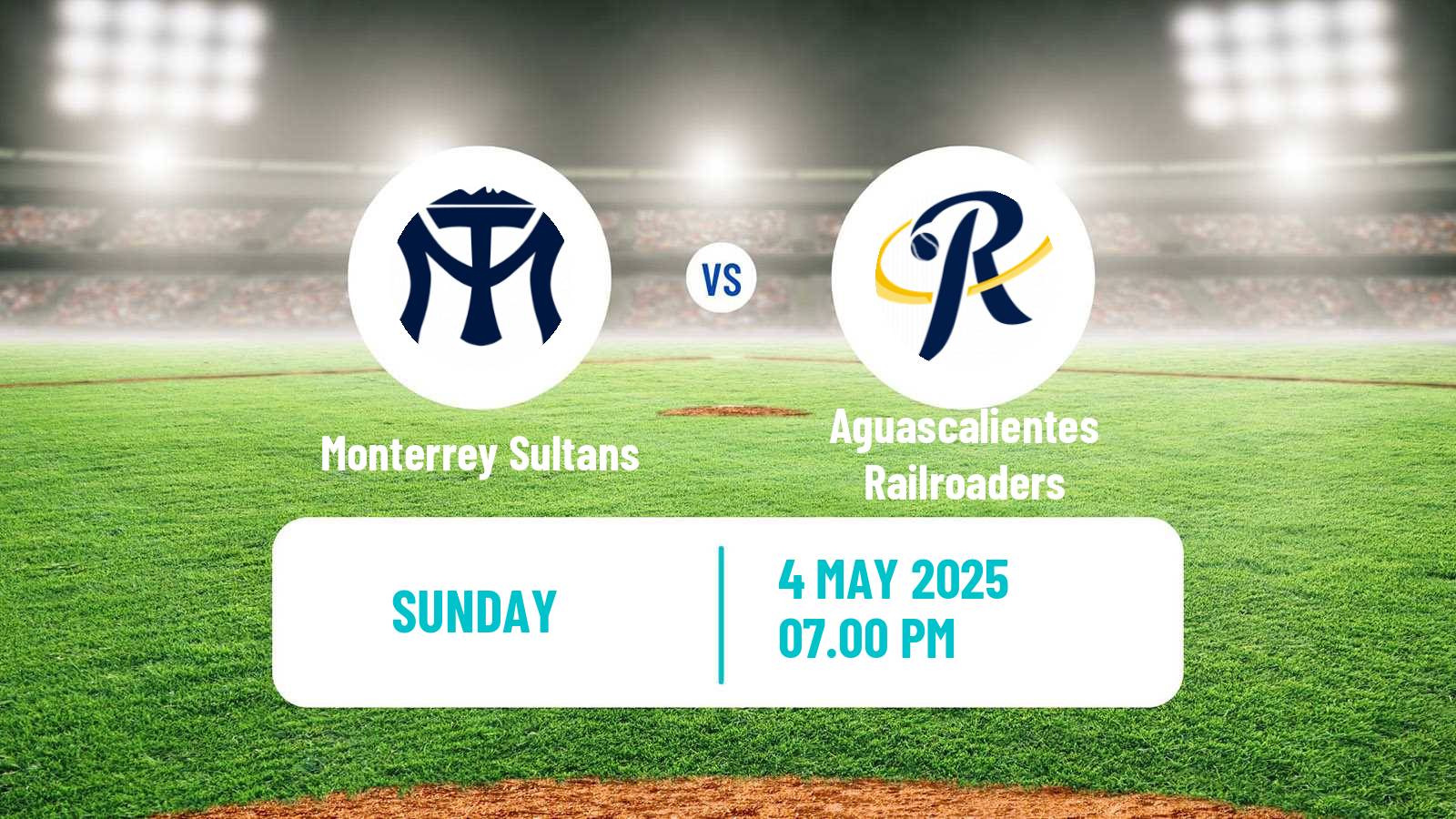 Baseball LMB Monterrey Sultans - Aguascalientes Railroaders