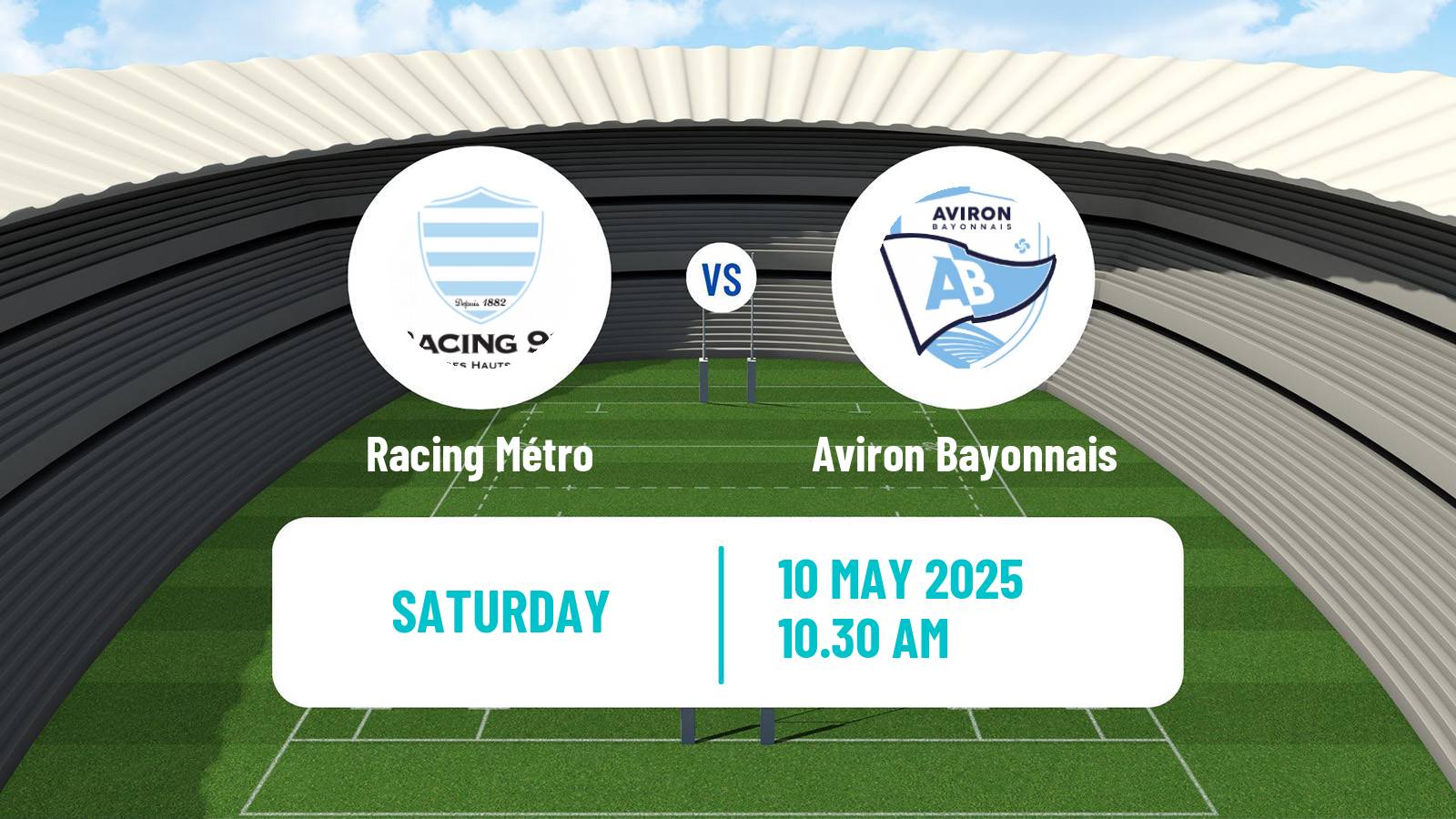 Rugby union French Top 14 Racing Métro - Aviron Bayonnais