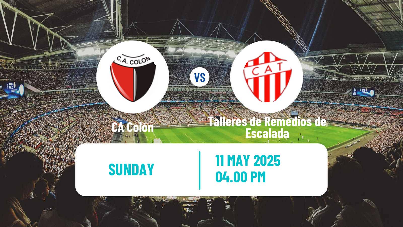 Soccer Argentinian Primera Nacional Colón - Talleres de Remedios de Escalada