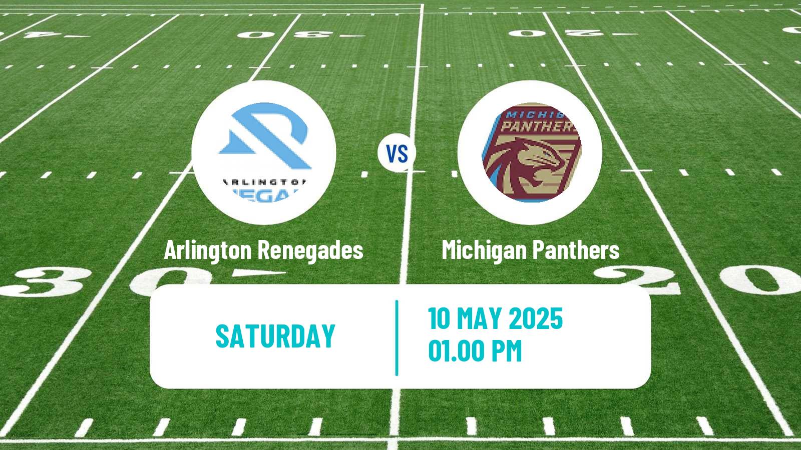 American football UFL Arlington Renegades - Michigan Panthers