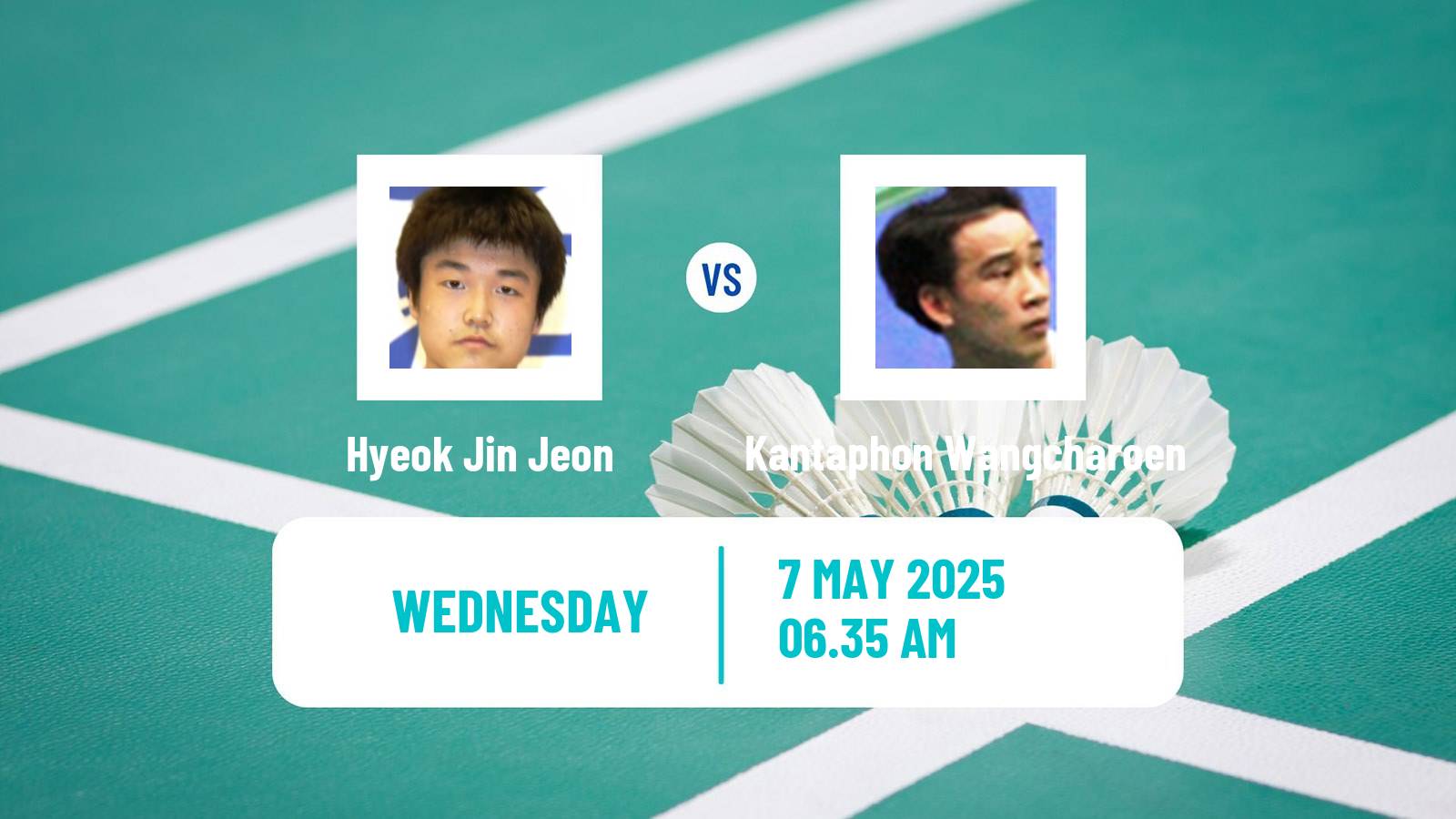 Badminton BWF World Tour Taipei Open Men Hyeok Jin Jeon - Kantaphon Wangcharoen