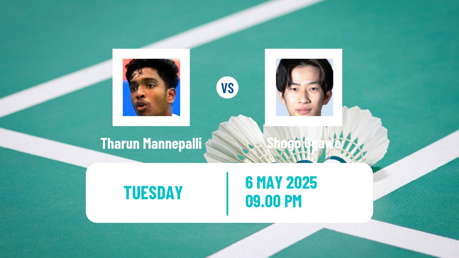 Badminton BWF World Tour Taipei Open Men Tharun Mannepalli - Shogo Ogawa