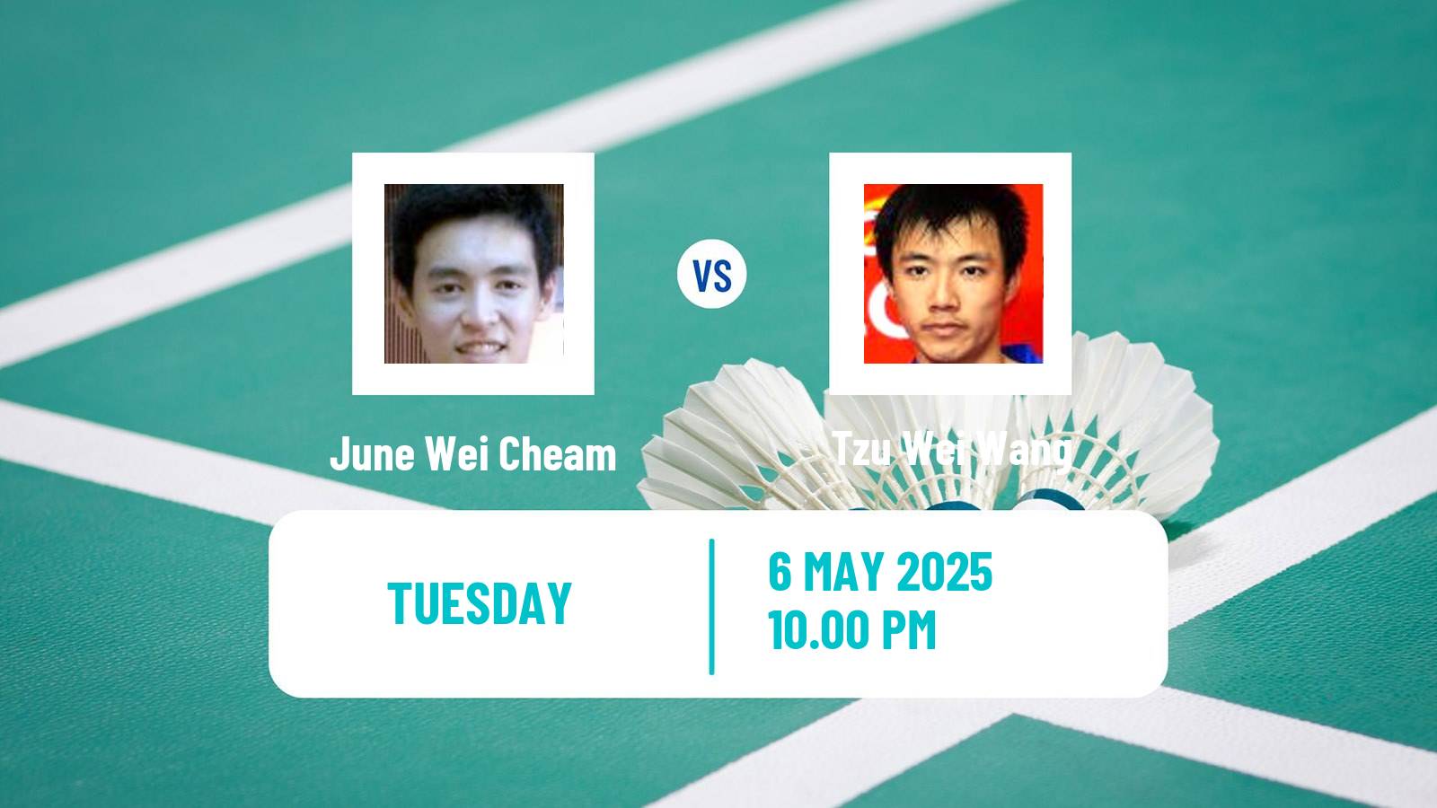 Badminton BWF World Tour Taipei Open Men June Wei Cheam - Tzu Wei Wang