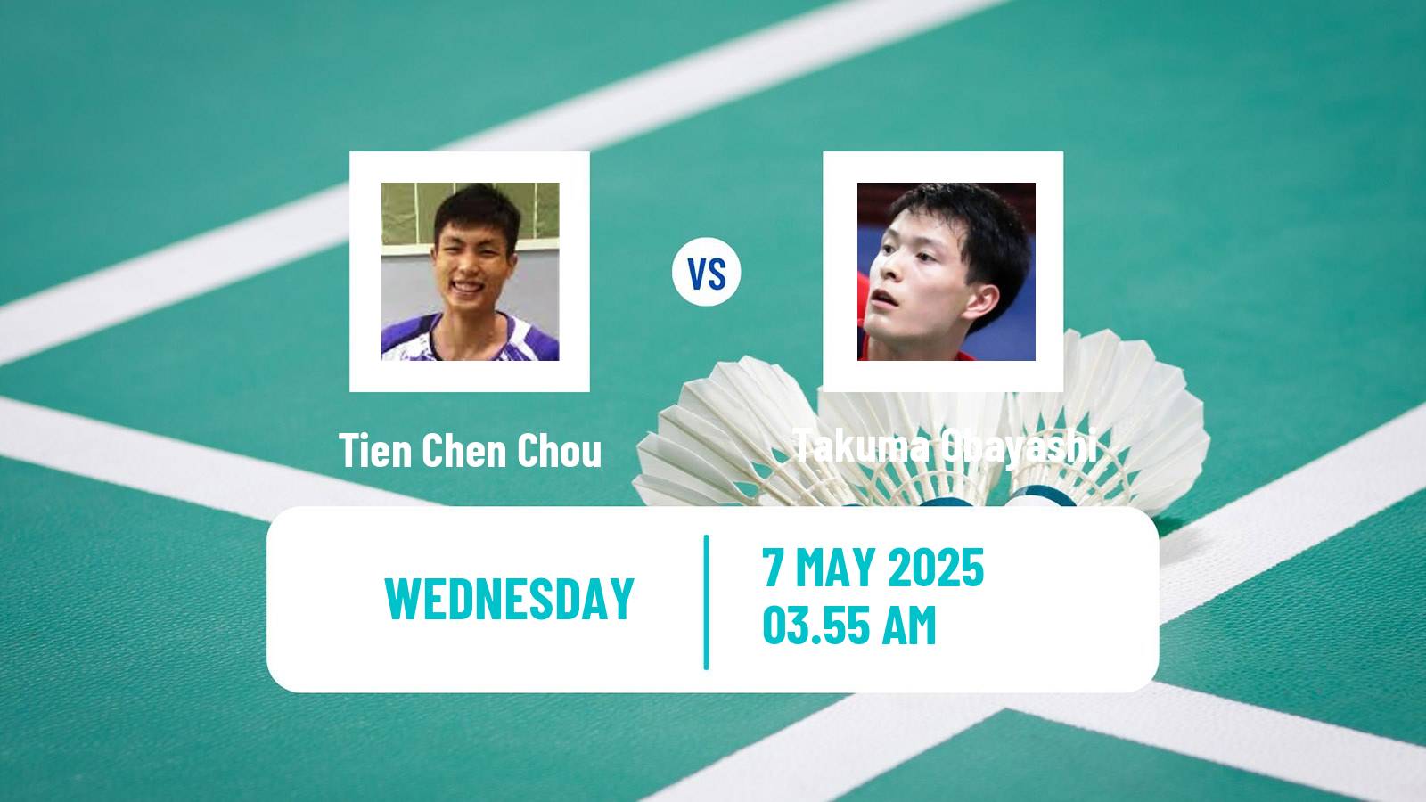 Badminton BWF World Tour Taipei Open Men Tien Chen Chou - Takuma Obayashi