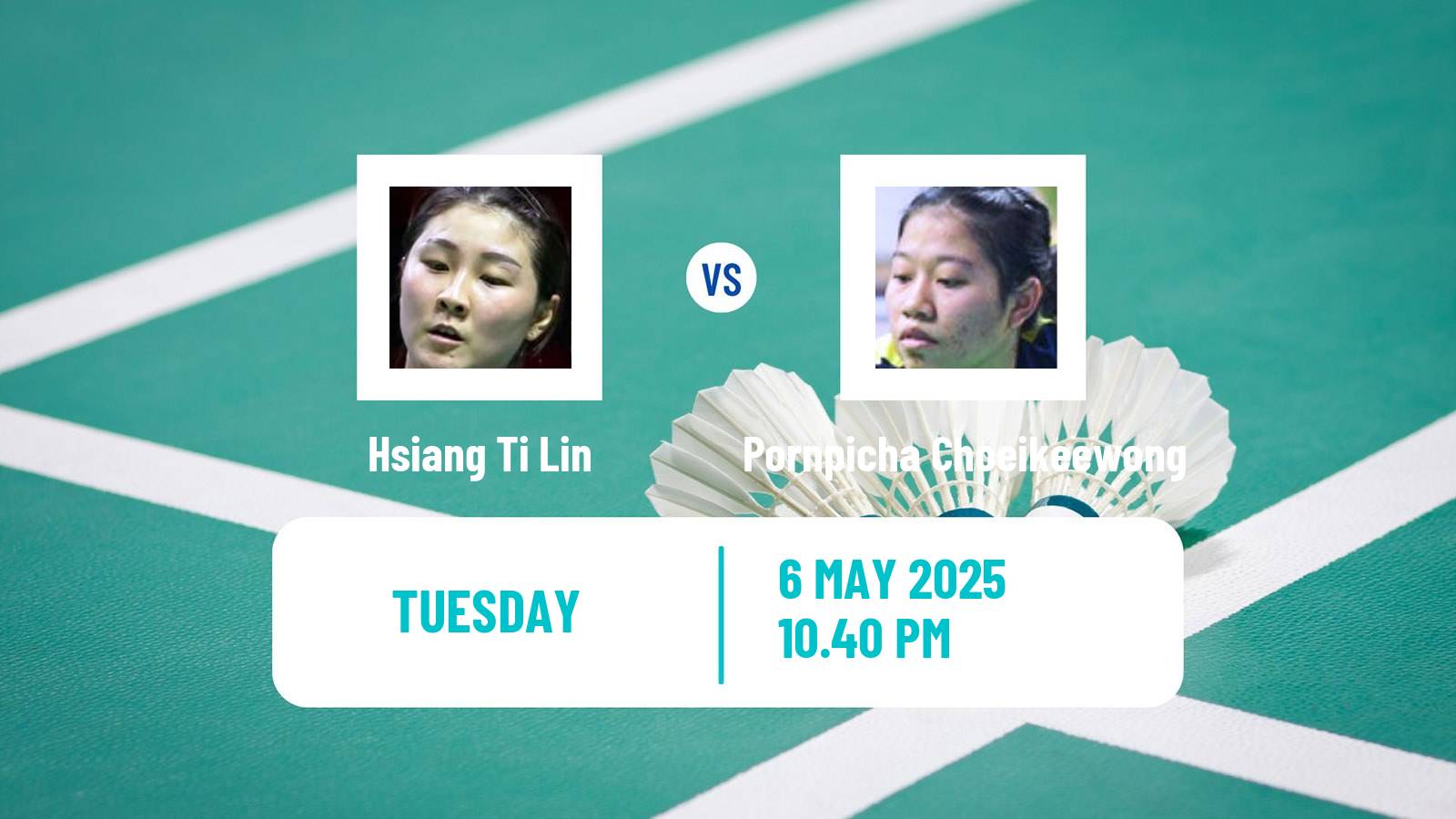 Badminton BWF World Tour Taipei Open Women Hsiang Ti Lin - Pornpicha Choeikeewong