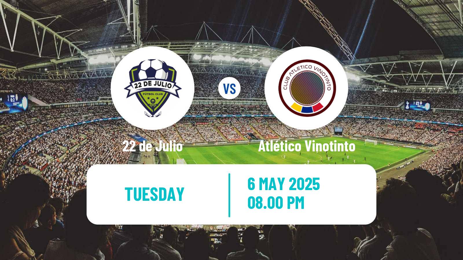 Soccer Ecuadorian Serie B 22 de Julio - Atlético Vinotinto