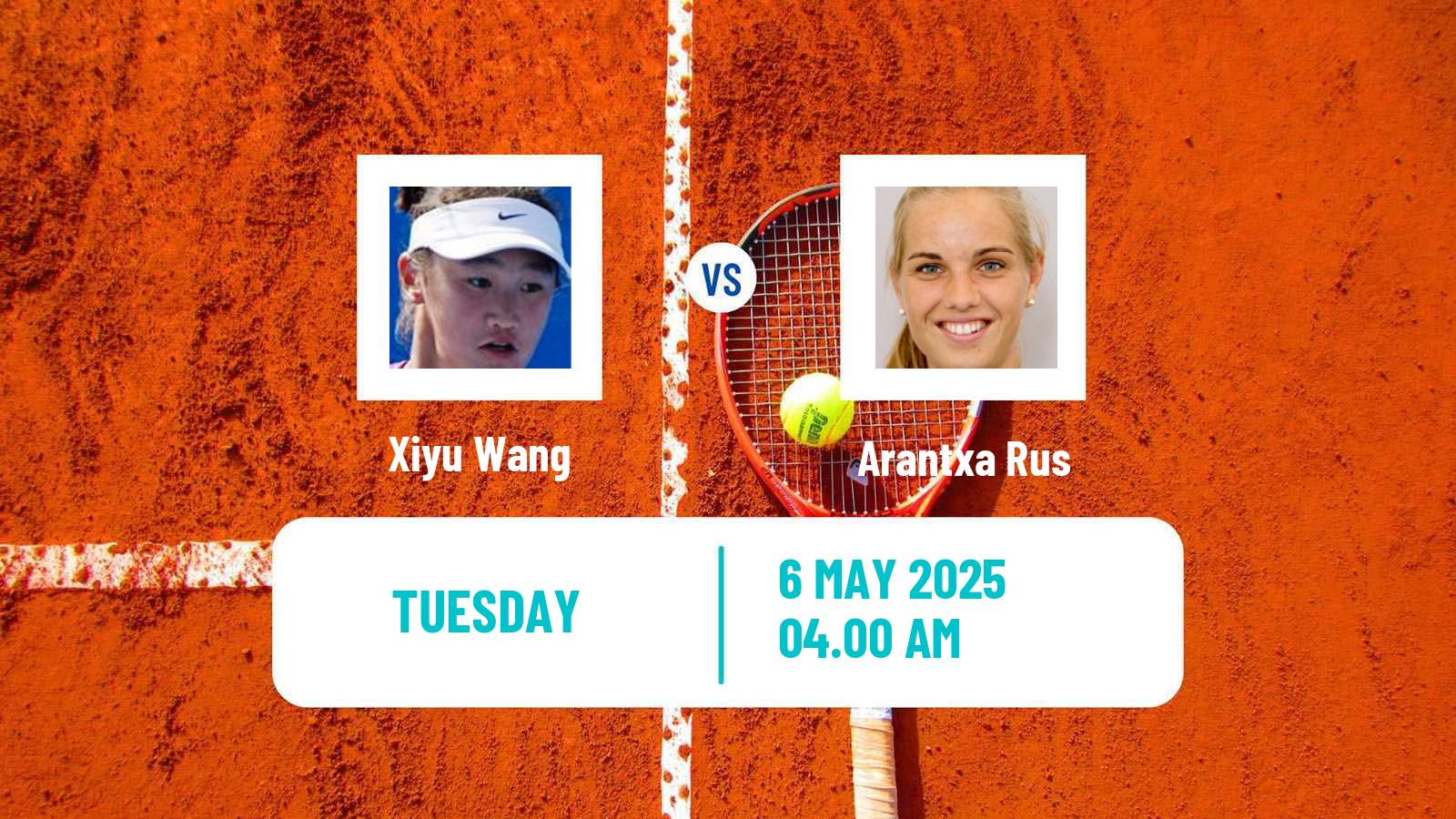 Tennis WTA Roma Xiyu Wang - Arantxa Rus