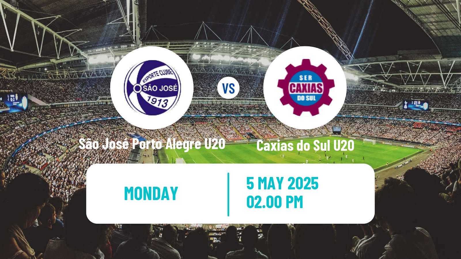 Soccer Brazilian Gaucho U20 São José Porto Alegre U20 - Caxias do Sul U20