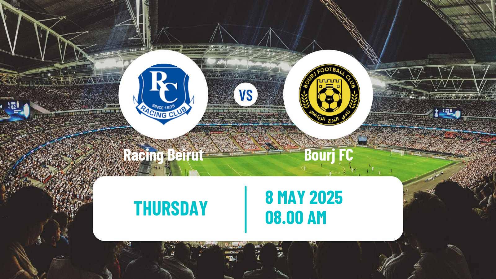 Soccer Lebanese Premier League Racing Beirut - Bourj