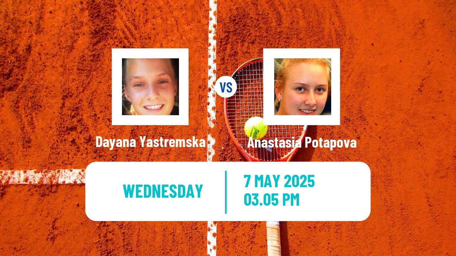 Tennis WTA Roma Dayana Yastremska - Anastasia Potapova