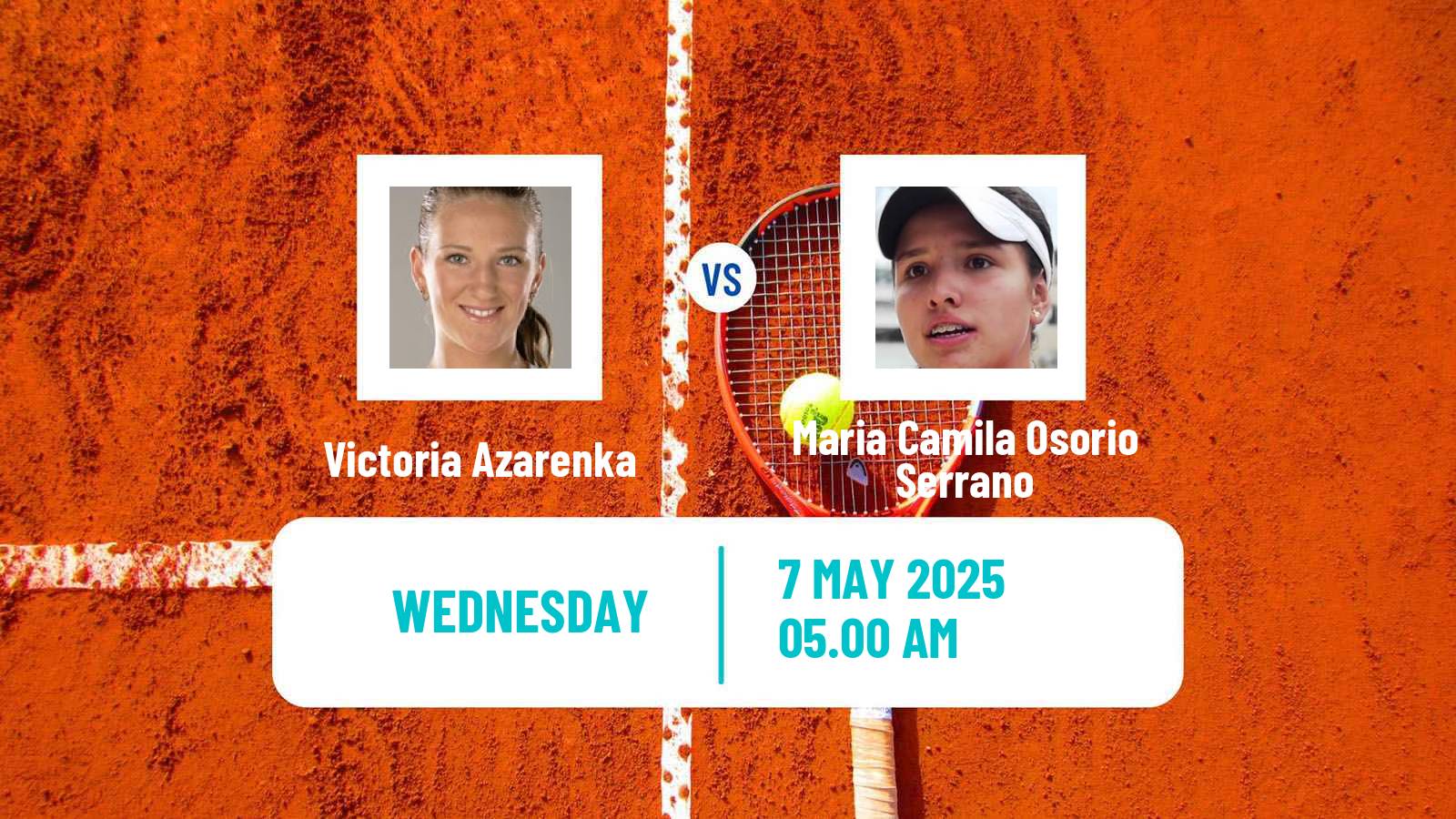 Tennis WTA Roma Victoria Azarenka - Maria Camila Osorio Serrano