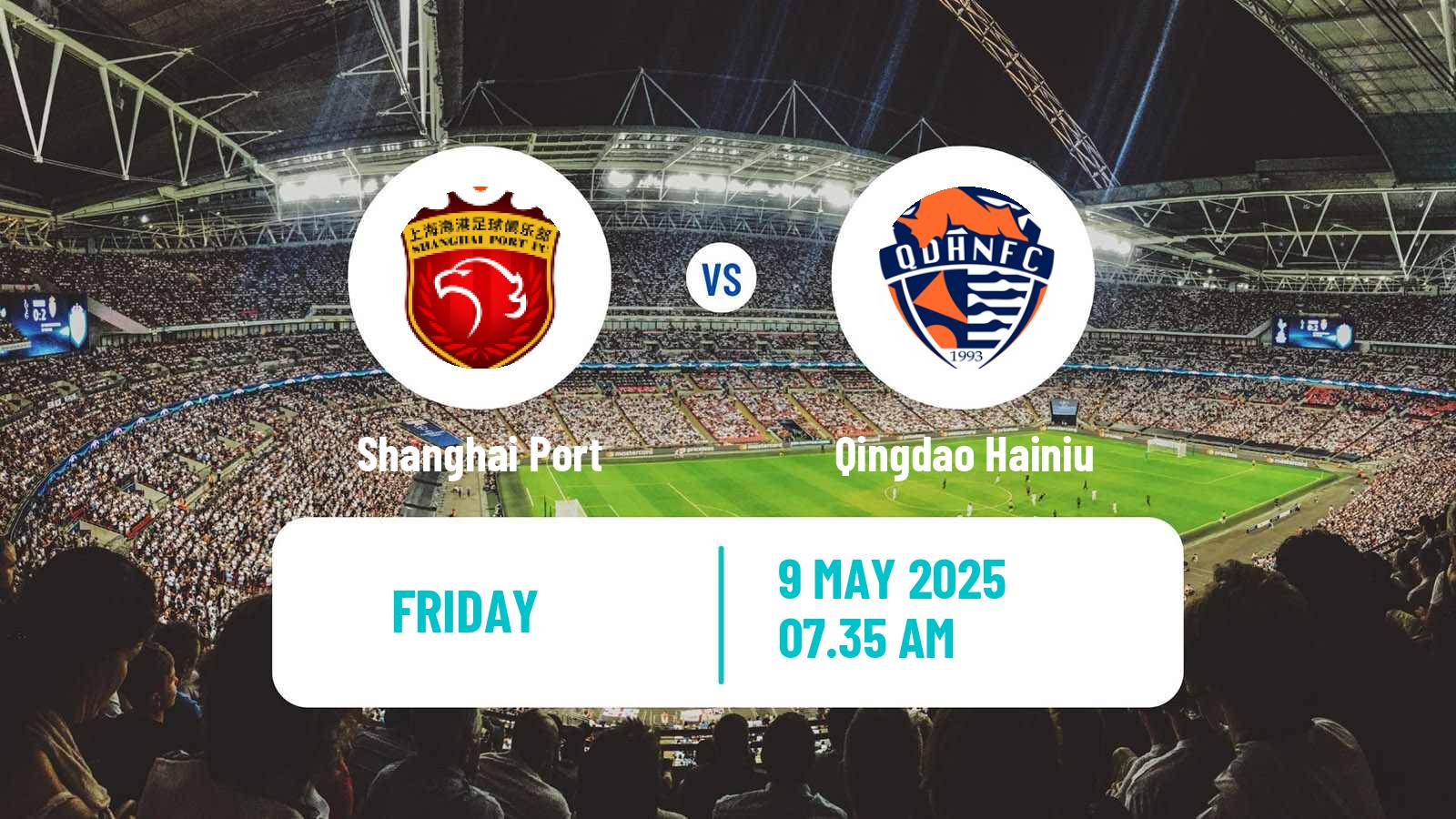 Soccer Chinese Super League Shanghai Port - Qingdao Hainiu