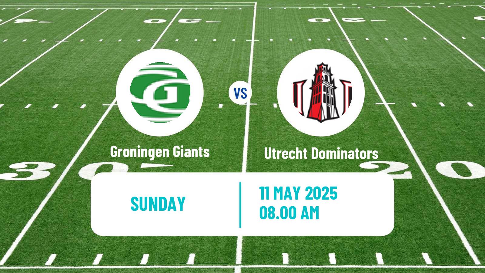 American football Dutch Eredivisie American Football Groningen Giants - Utrecht Dominators