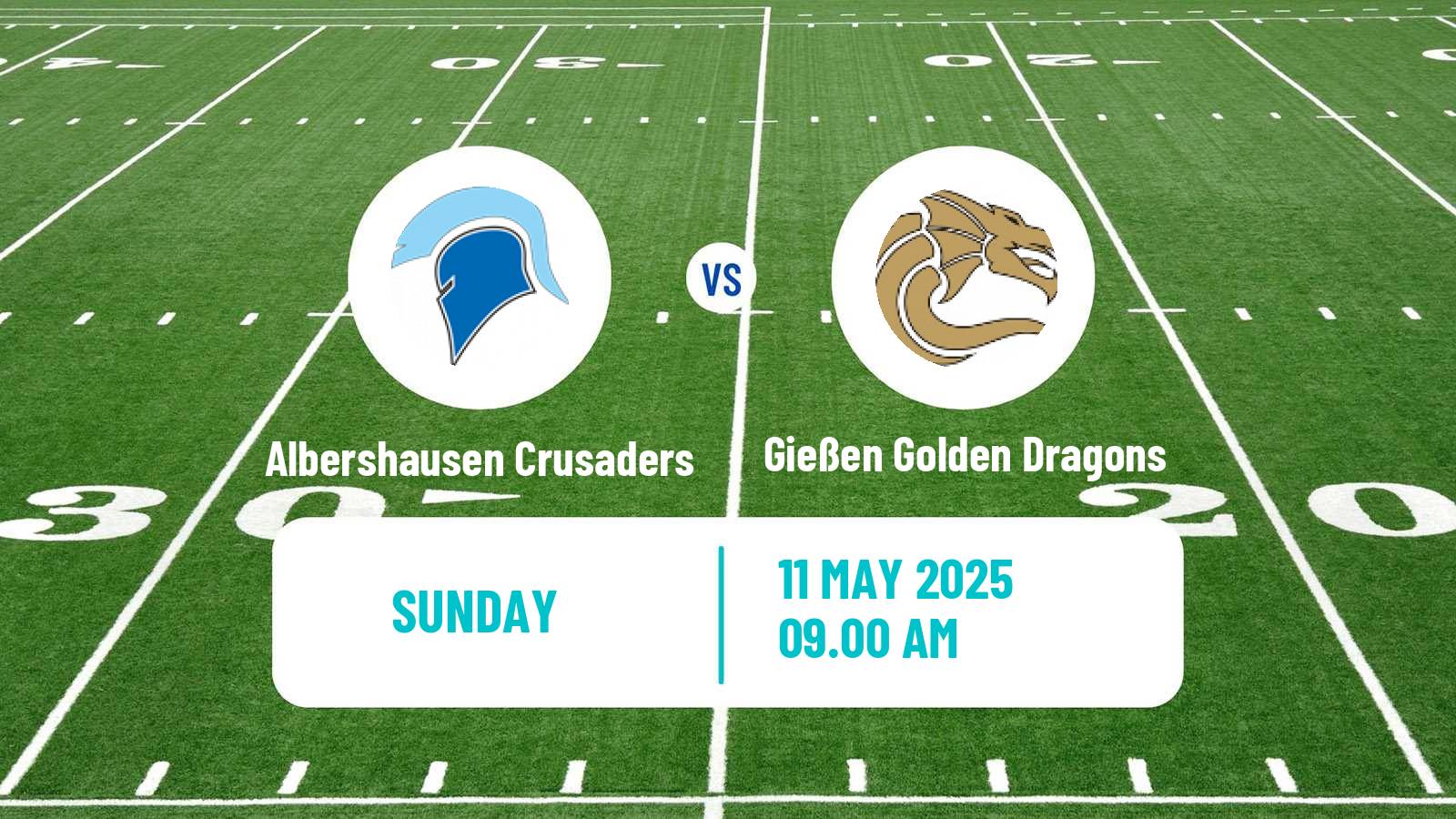 American football German GFL 2 Albershausen Crusaders - Gießen Golden Dragons