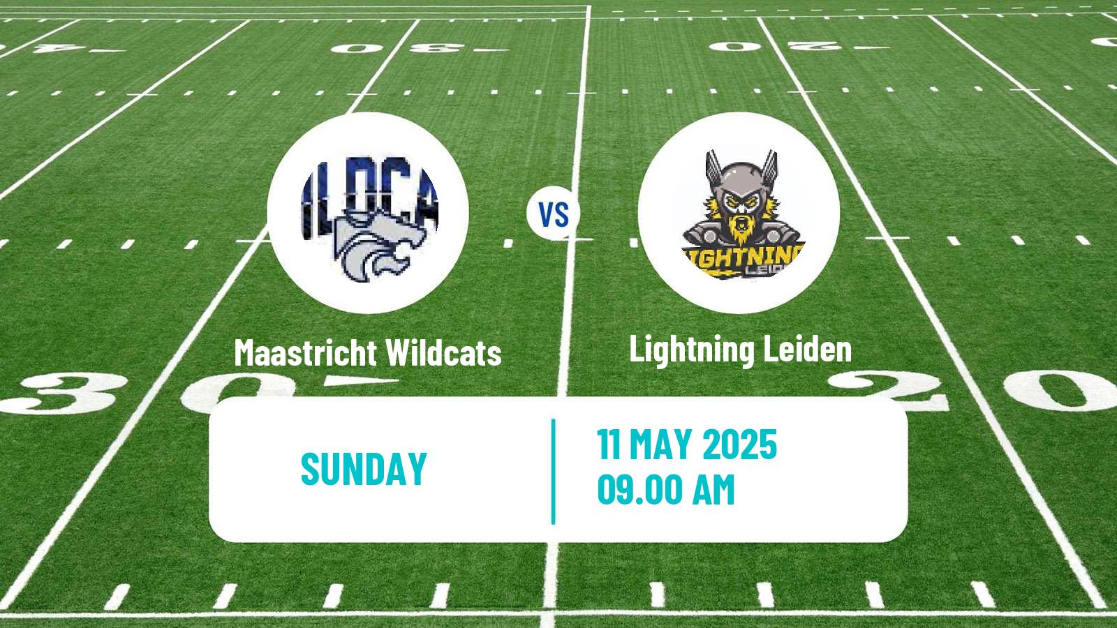 American football Dutch Eredivisie American Football Maastricht Wildcats - Lightning Leiden
