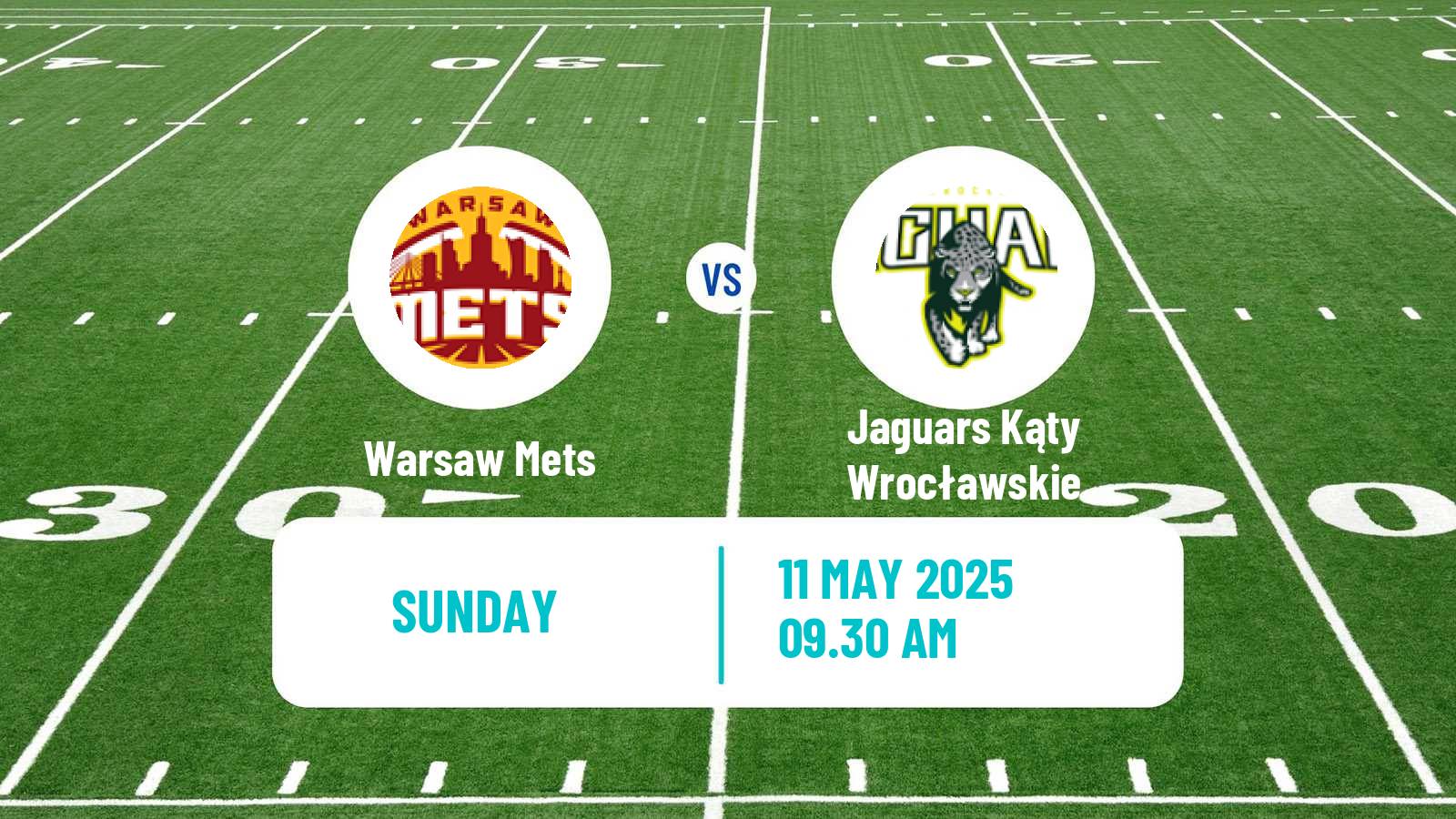 American football Polish PFL 1 Warsaw Mets - Jaguars Kąty Wrocławskie
