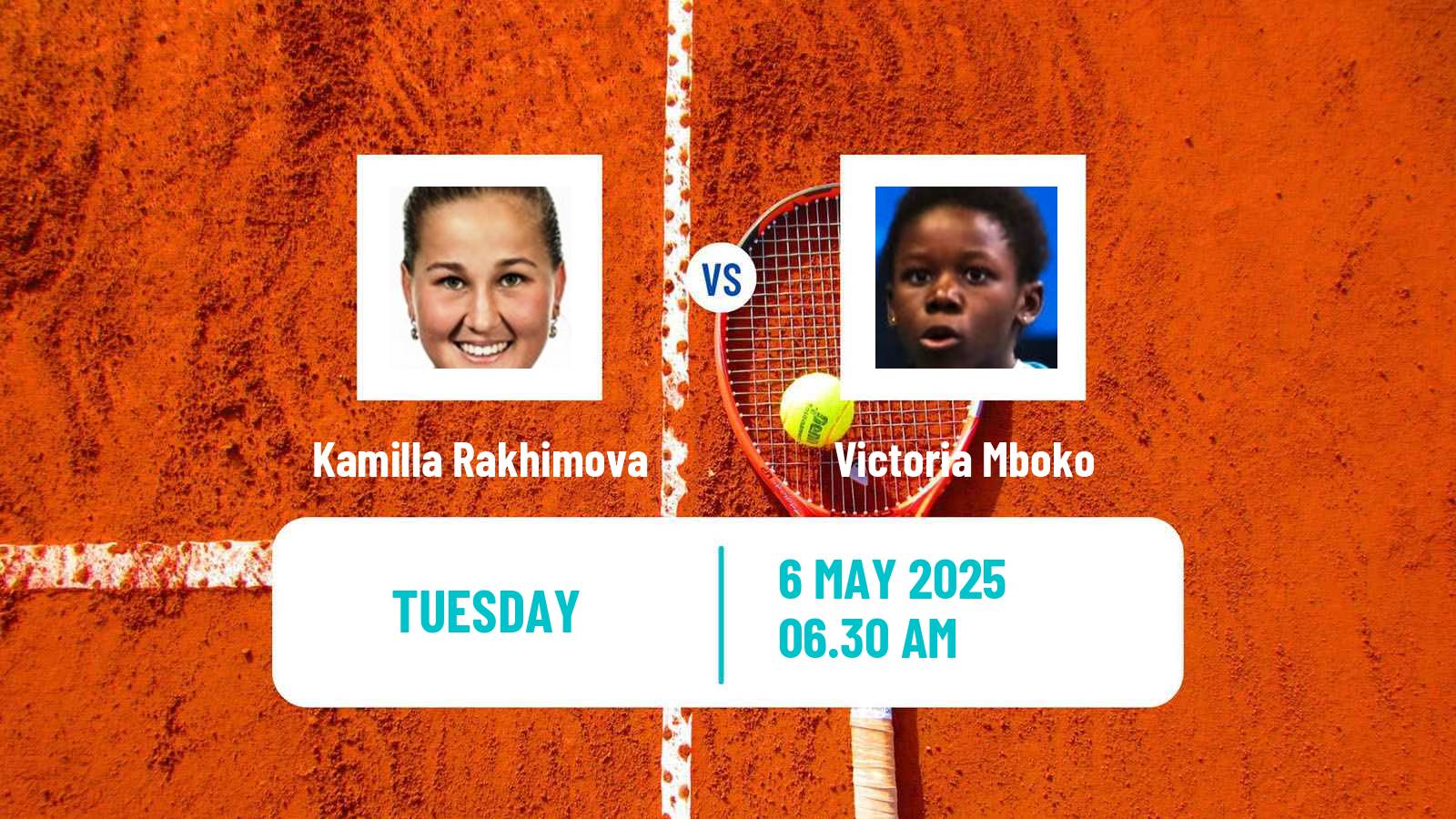 Tennis WTA Roma Kamilla Rakhimova - Victoria Mboko