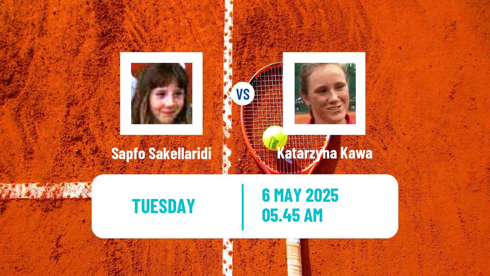 Tennis ITF W75 Prague 2 Women 2025 Sapfo Sakellaridi - Katarzyna Kawa