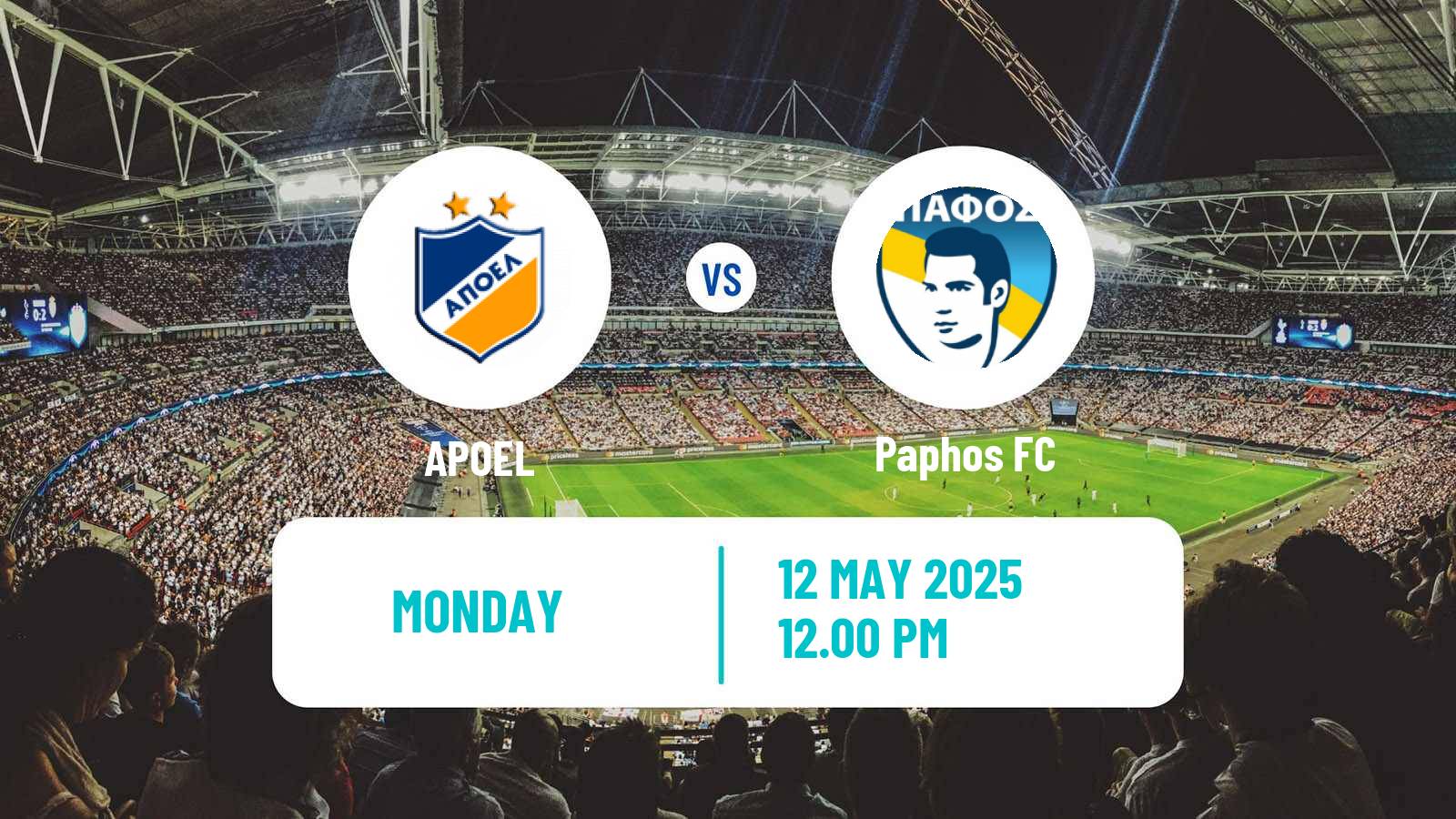 Soccer Cypriot First Division APOEL - Paphos