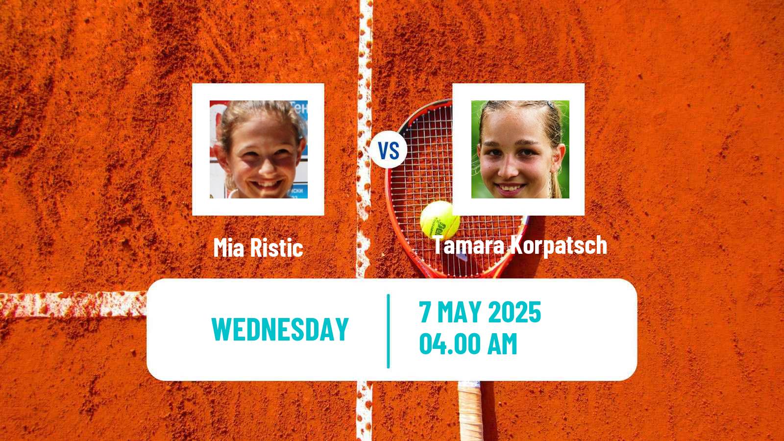 Tennis ITF W75 Prague 2 Women Mia Ristic - Tamara Korpatsch