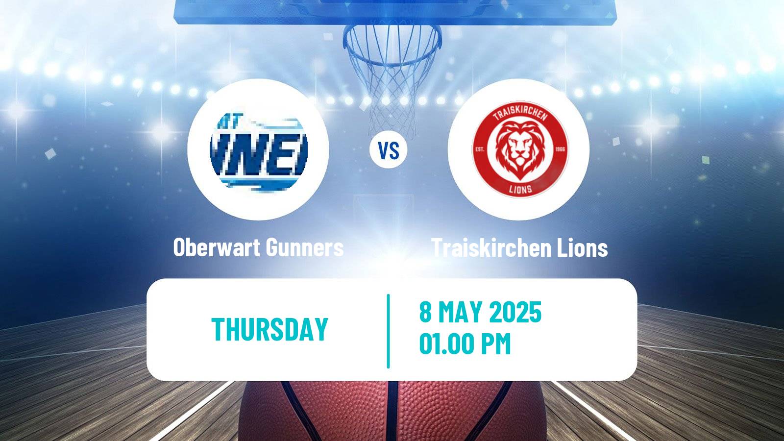 Basketball Austrian Superliga Basketball Oberwart Gunners - Traiskirchen Lions