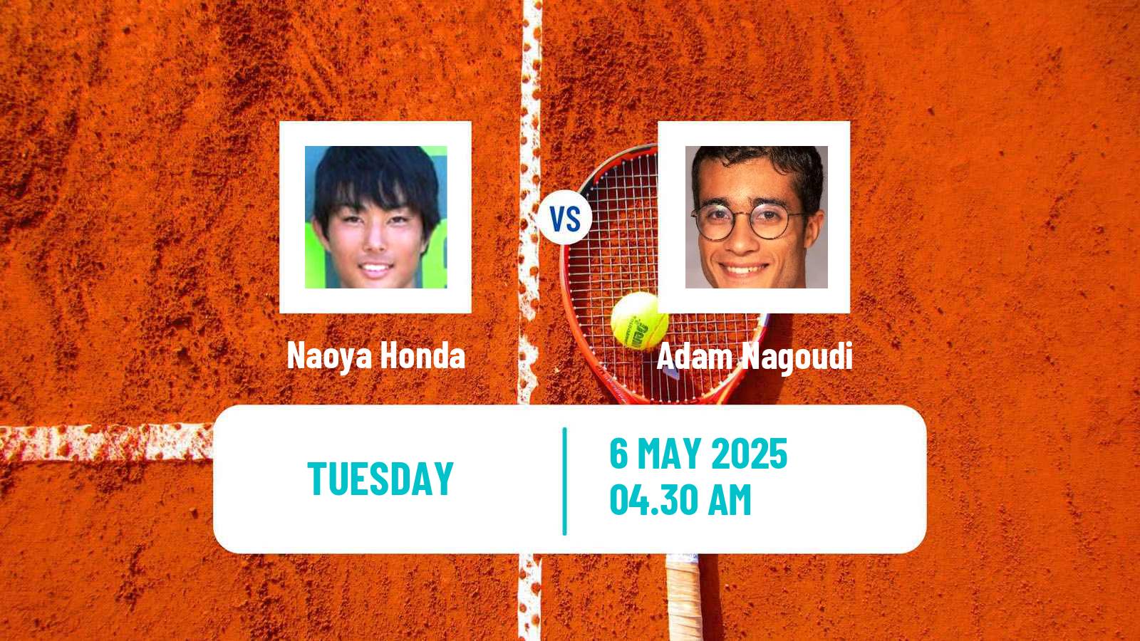 Tennis ITF M15 Monastir 18 Men Naoya Honda - Adam Nagoudi