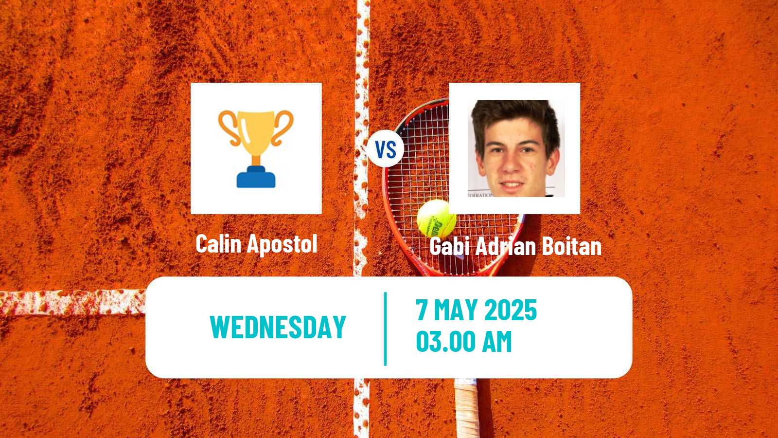 Tennis ITF M15 Bistrita Men Calin Apostol - Gabi Adrian Boitan