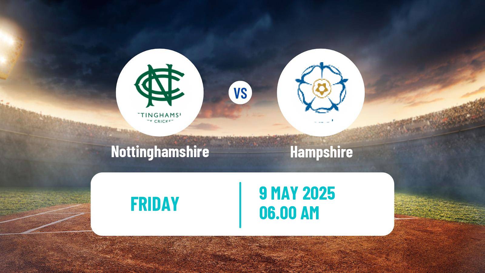 Cricket County Championship One Cricket Nottinghamshire - Hampshire