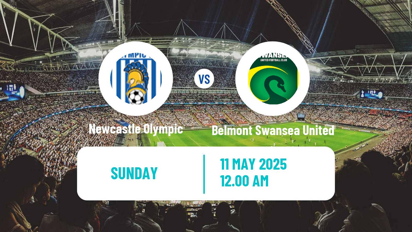 Soccer Australian NPL Northern NSW Newcastle Olympic - Belmont Swansea United