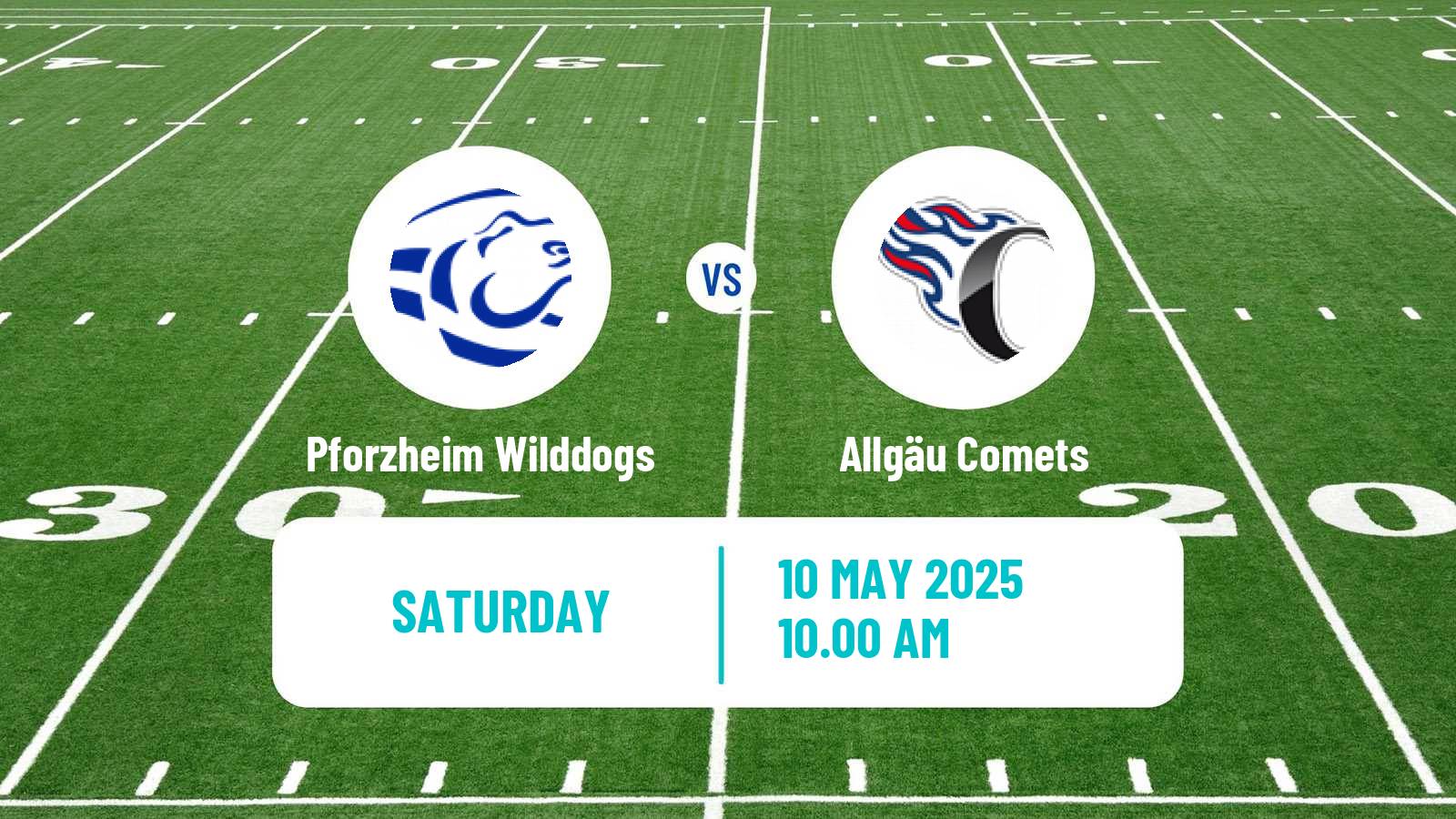 American football German GFL Pforzheim Wilddogs - Allgäu Comets