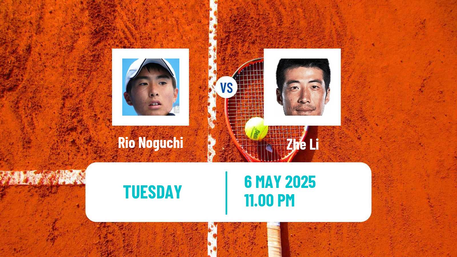 Tennis Wuxi Challenger Men Rio Noguchi - Zhe Li