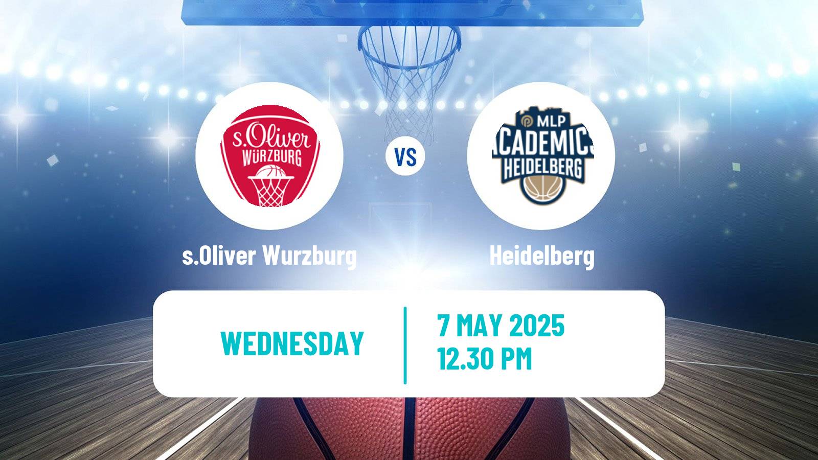 Basketball German BBL s.Oliver Wurzburg - Heidelberg