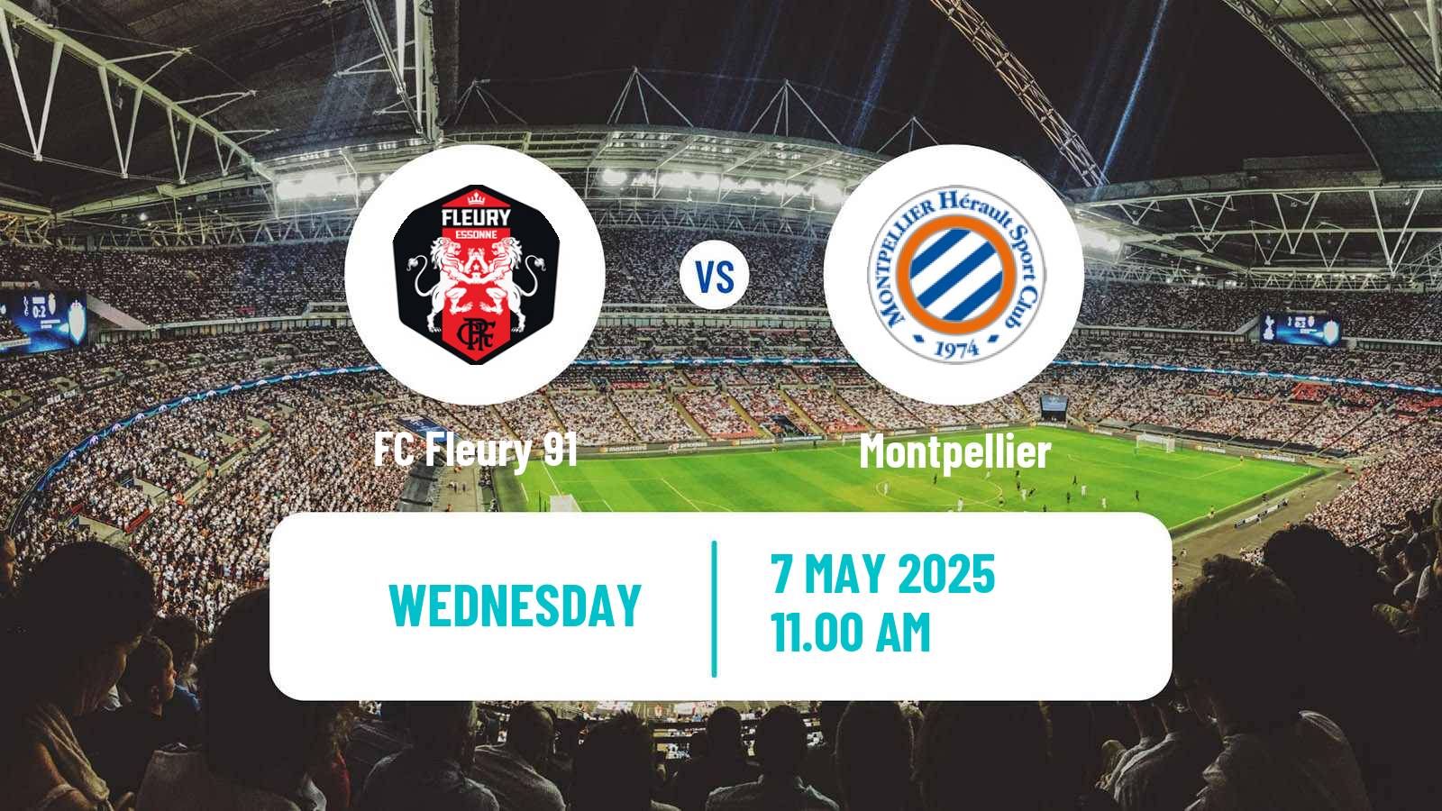 Soccer French Division 1 Women Fleury 91 - Montpellier
