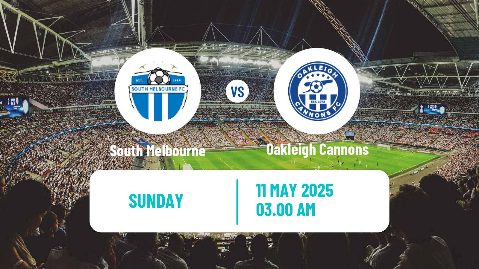 Soccer Australian NPL Victoria South Melbourne - Oakleigh Cannons