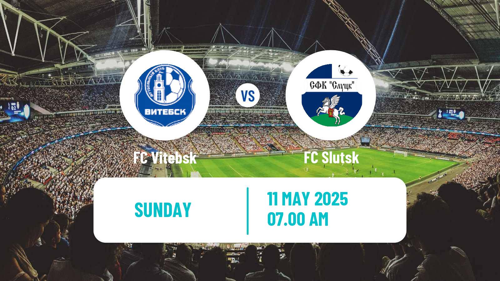 Soccer Belarusian Vysshaya Liga Vitebsk - Slutsk