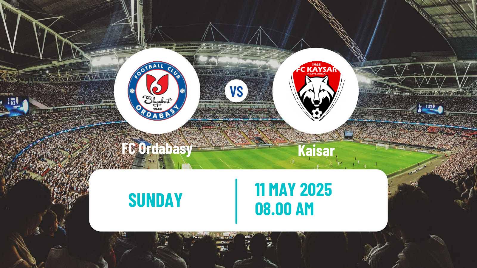 Soccer Kazakh Premier League Ordabasy - Kaisar