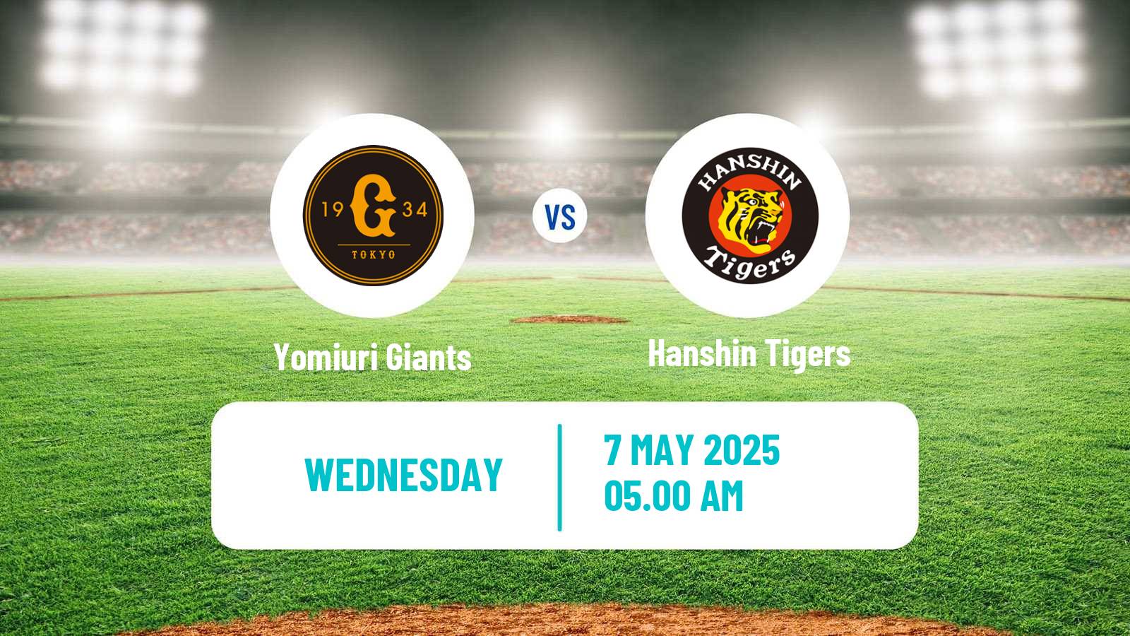 Baseball NPB Yomiuri Giants - Hanshin Tigers
