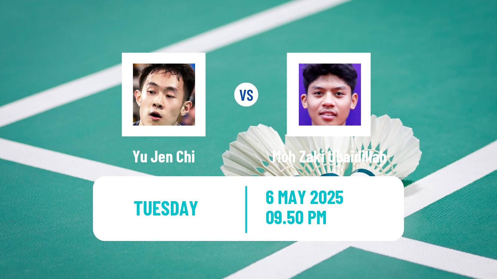 Badminton BWF World Tour Taipei Open Men Yu Jen Chi - Moh Zaki Ubaidillah