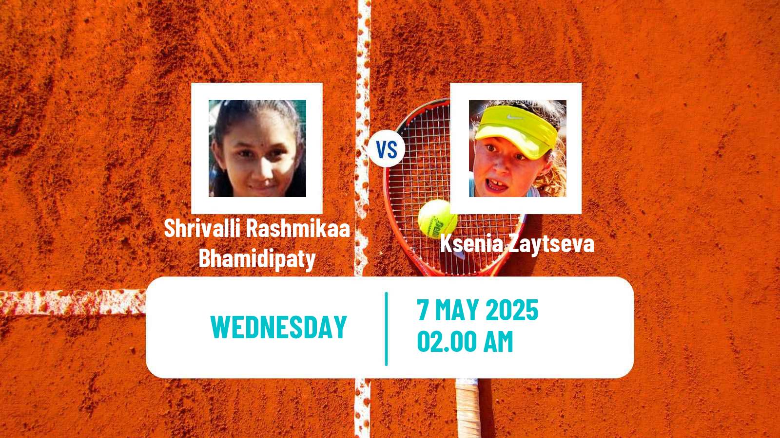 Tennis ITF W50 Lopota 2 Women 2025 Shrivalli Rashmikaa Bhamidipaty - Ksenia Zaytseva