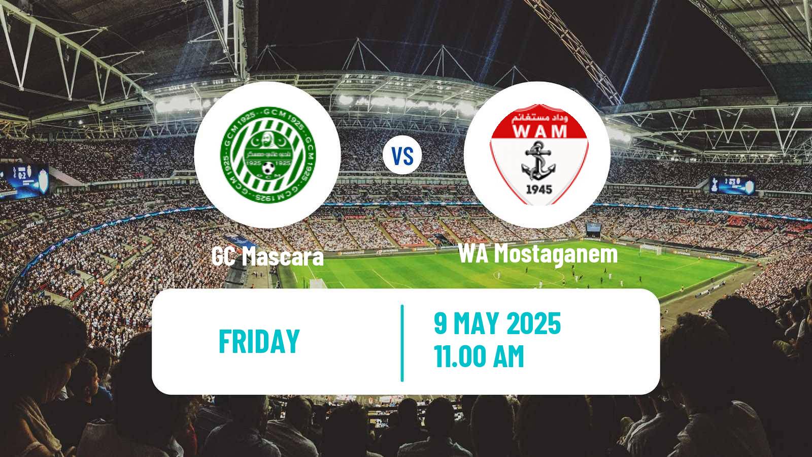 Soccer Algerian Ligue 2 GC Mascara - WA Mostaganem