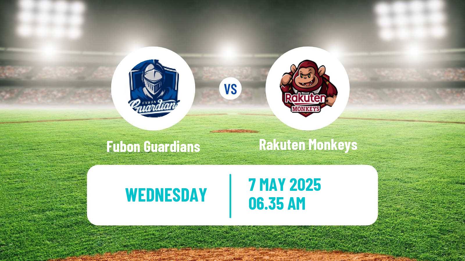 Baseball Taiwan CPBL Fubon Guardians - Rakuten Monkeys