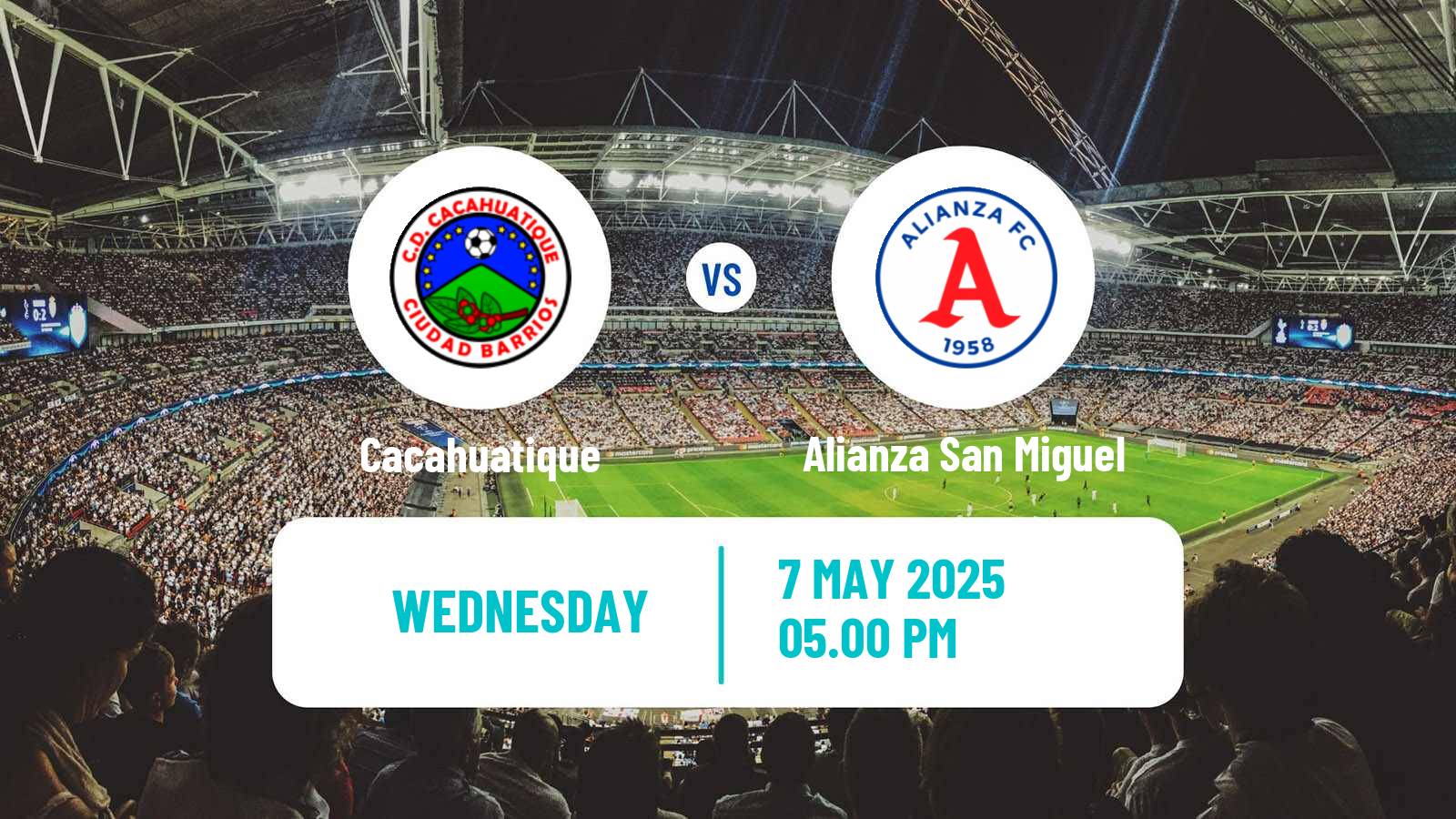 Soccer El Salvador Primera Division Cacahuatique - Alianza San Miguel