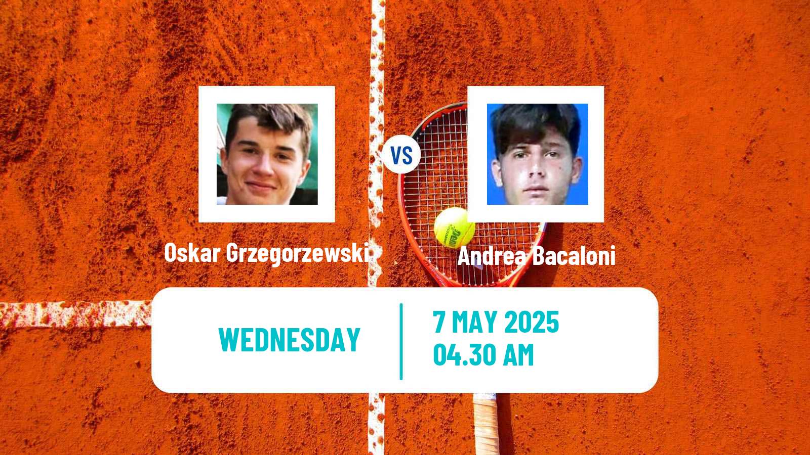 Tennis ITF M15 Monastir 18 Men Oskar Grzegorzewski - Andrea Bacaloni