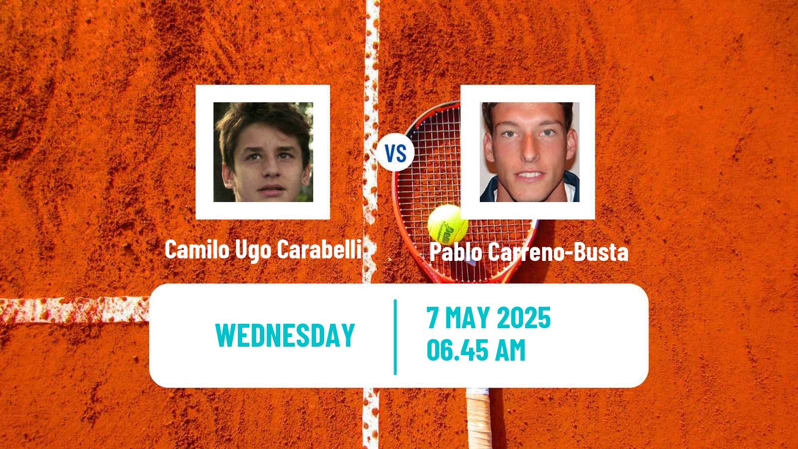 Tennis ATP Roma Camilo Ugo Carabelli - Pablo Carreno-Busta