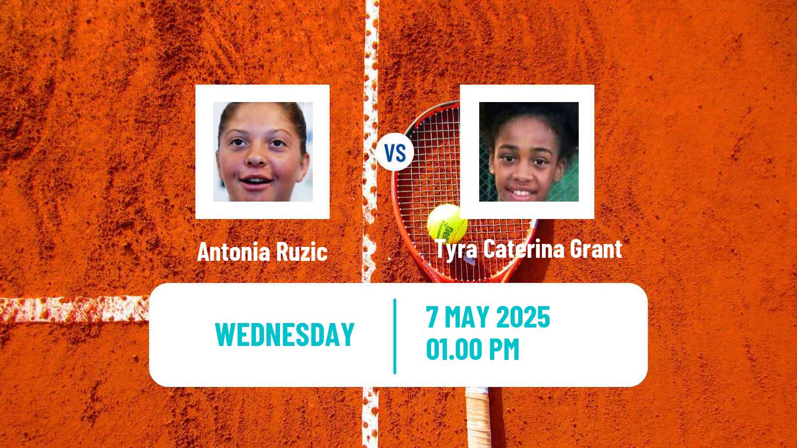 Tennis WTA Roma Antonia Ruzic - Tyra Caterina Grant