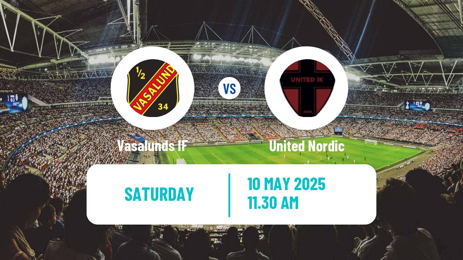 Soccer Swedish Division 1 Norra Vasalund - United Nordic