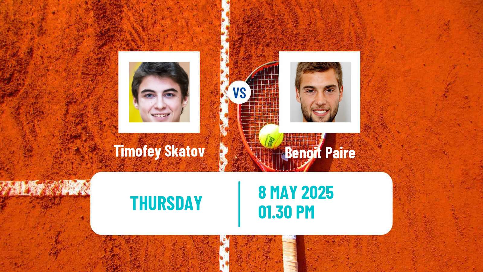 Tennis Francavilla Challenger Men Timofey Skatov - Benoit Paire
