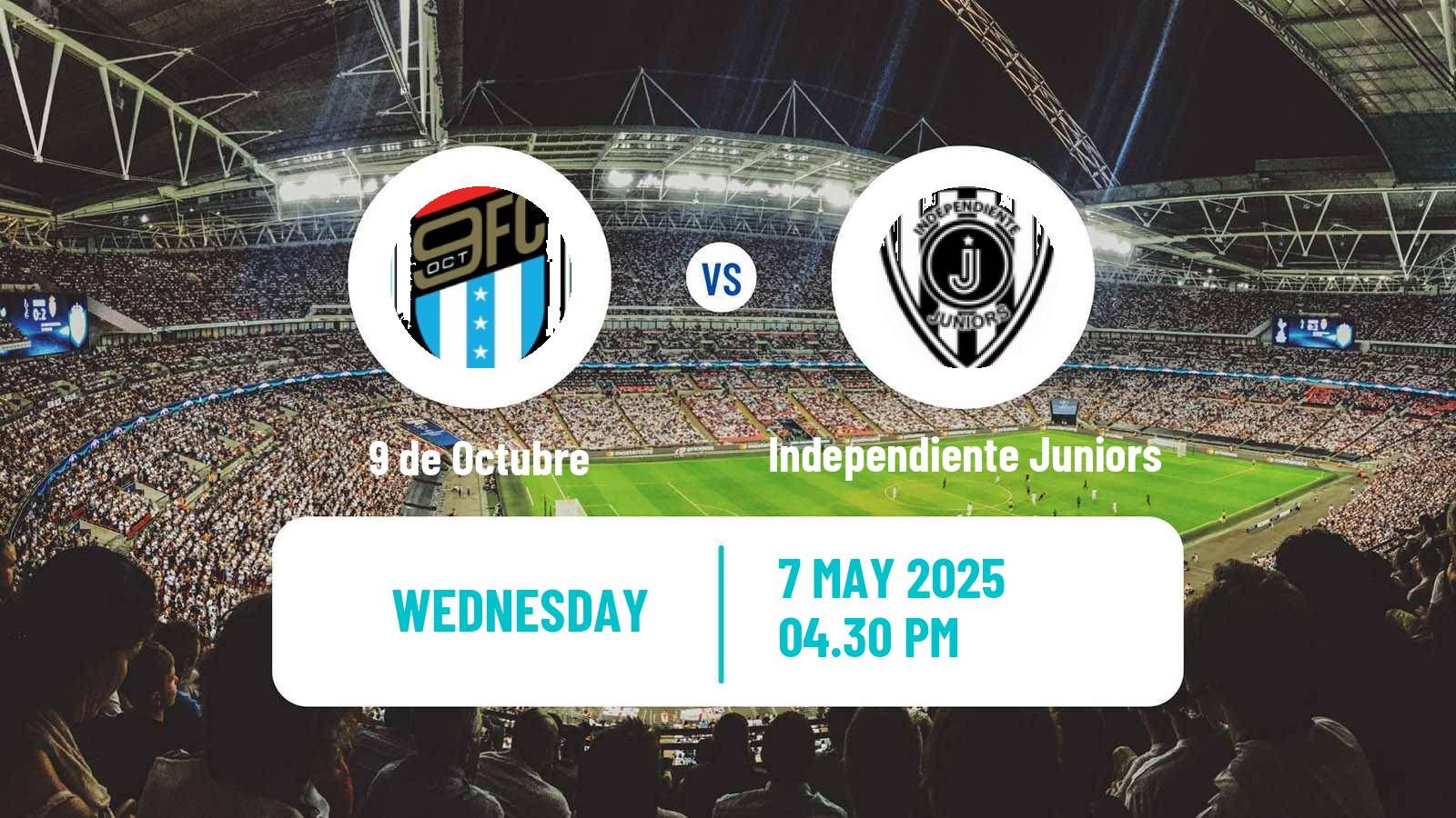 Soccer Ecuadorian Serie B 9 de Octubre - Independiente Juniors