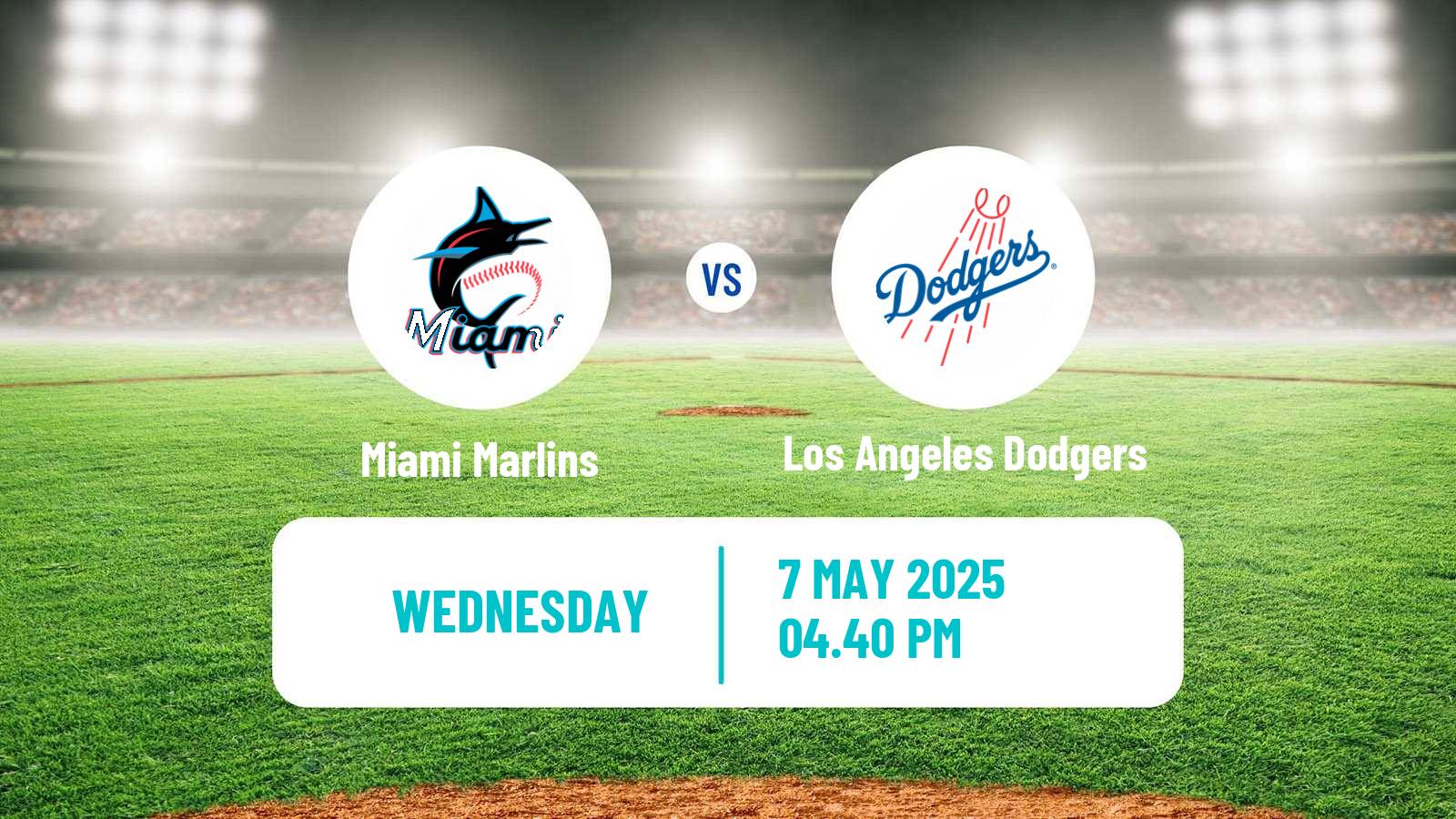 Baseball MLB Miami Marlins - Los Angeles Dodgers