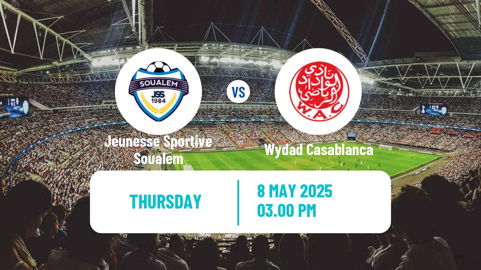 Soccer Moroccan Botola Jeunesse Sportive Soualem - Wydad Casablanca